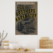 Het  boek van de Broers Karamazov Dostoevsky c Poster (Keuken)