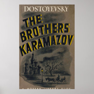 Het  boek van de Broers Karamazov Dostoevsky c Poster