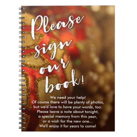 Het Boek van de Gast van de Partij van de Vakantie Notitieboek (Voorkant)