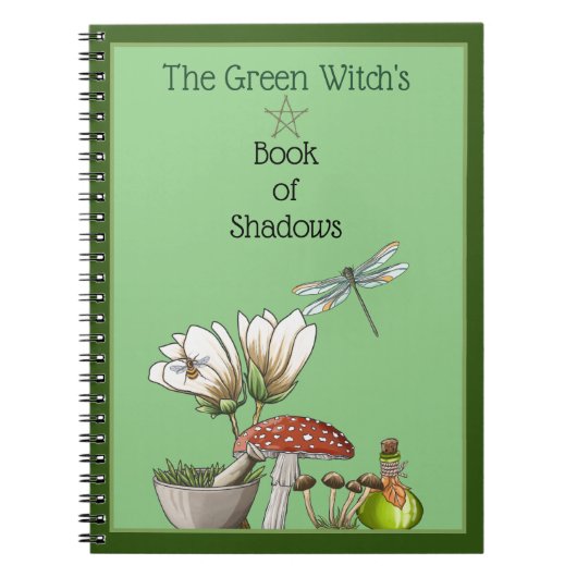 Het boek van de groene heks over schaduwen notitieboek (Voorkant)