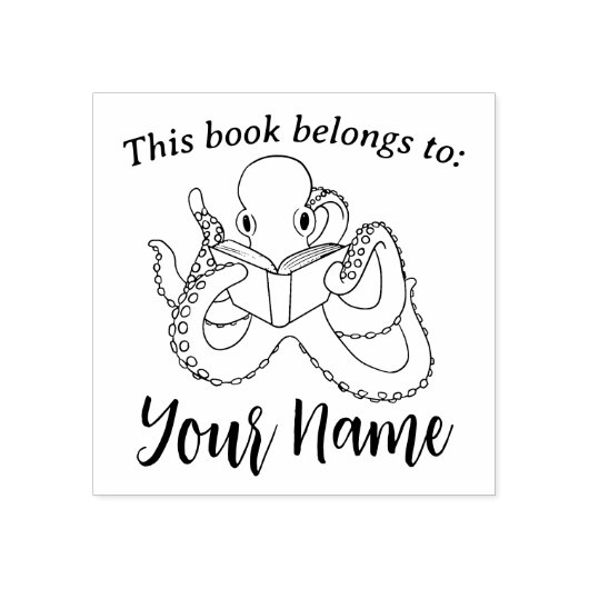 Het boek van de octopus rubberstempel (Afrduk)