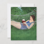Het boek van de zomerdame in de hammock-aankondigi aankondiging (Voorkant)