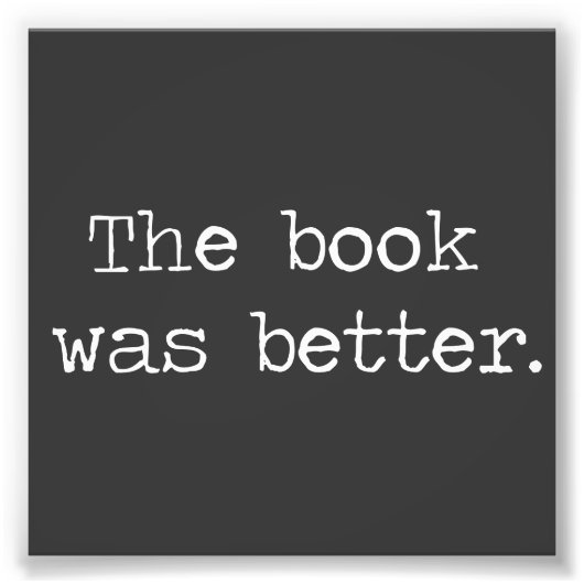 Het boek was beter foto afdruk (Voorkant)