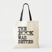 Het boek was beter grappige boekzak tote bag (Voorkant)
