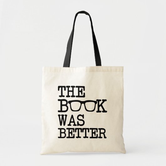 Het boek was beter grappige boekzak tote bag (Voorkant)