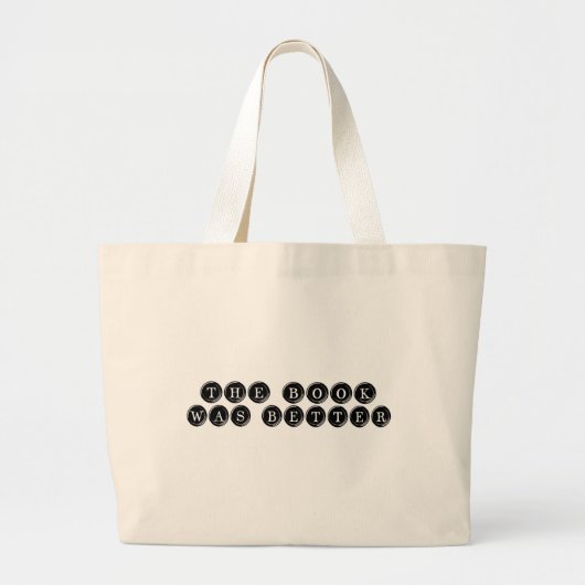 Het boek was beter grote tote bag (Voorkant)