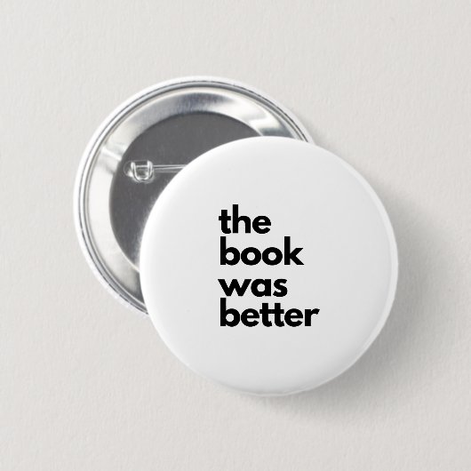 Het boek was beter lezend bibliotheekGezegde Ronde Button 5,7 Cm (Voorkant /achterkant)