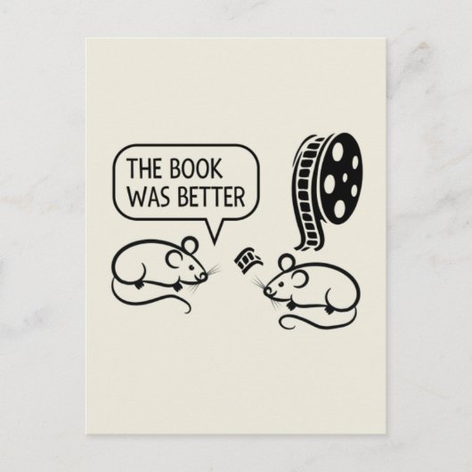 Het boek was beter muizenBriefkaart Briefkaart (Voorkant)