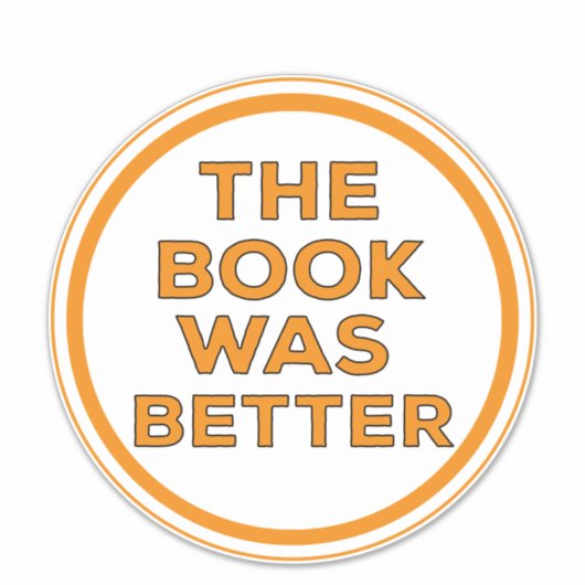 Het boek was beter sticker (Voorkant)