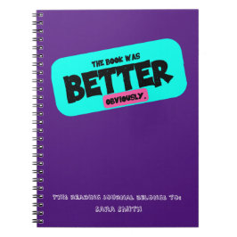 Het boek was beter (uiteraard) Reading Journal Notitieboek