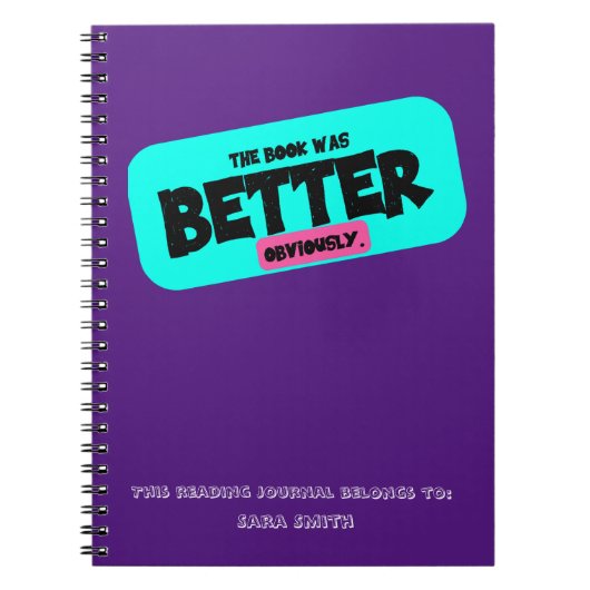 Het boek was beter (uiteraard) Reading Journal Notitieboek (Voorkant)