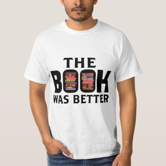 Het boek was een beter T-shirt voor Man (Voorkant)
