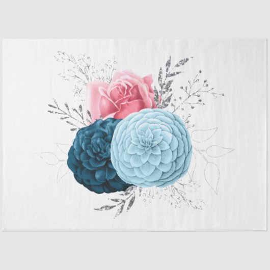 Het boeket serie ontwerp 161 tissuepapier (Voorkant)