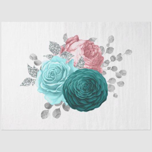 Het boeket serie ontwerp 169 tissuepapier (Voorkant)