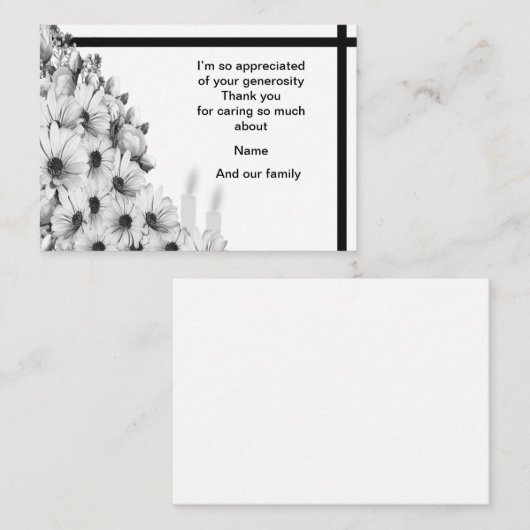 Het boeket van bloemen dank u kaarten notitiekaartje (Voorkant / Achterkant)