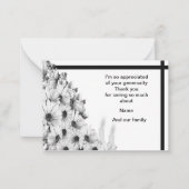 Het boeket van bloemen dank u kaarten notitiekaartje (Voorkant)