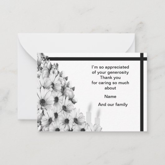 Het boeket van bloemen dank u kaarten notitiekaartje (Voorkant)