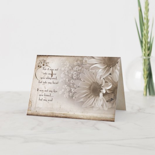 Het boeket van Daisy met romance Kaart (Voorkant)