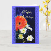 Het boeket van de Bloem van de verjaardag Kaart (Gele Bloem)