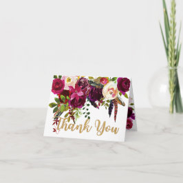 Het Boeket van de Herfst van Boho Bloemen dankt u Bedankkaart