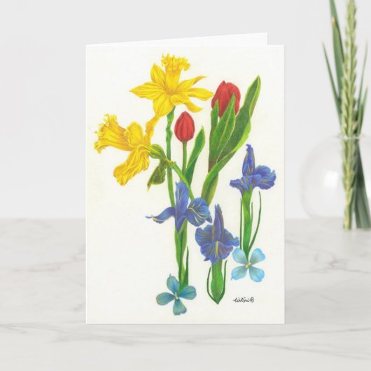 Het Boeket van de lente Kaart (Voorkant)