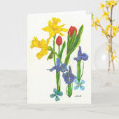 Het Boeket van de lente Kaart (Gele Bloem)