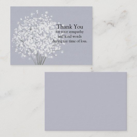 Het boeket van de witte bloem dank u kaarten notitiekaartje (Voorkant / Achterkant)