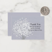 Het boeket van de witte bloem dank u kaarten notitiekaartje (Voorkant / Achterkant in situ)