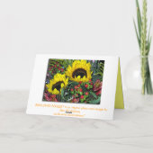 Het Boeket van de zonnebloem! Kaart (Achterkant)