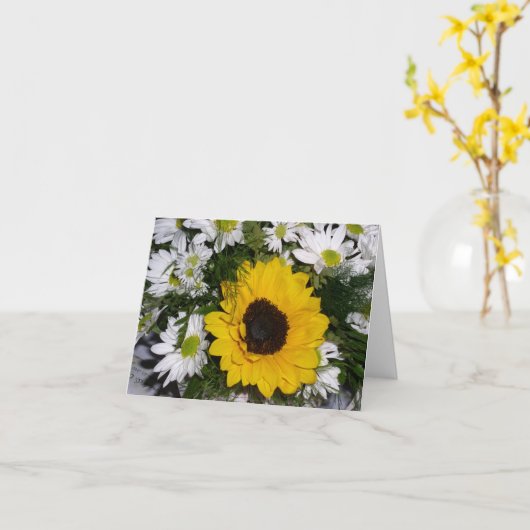Het Boeket van de zonnebloem Kaart (Gele Bloem)