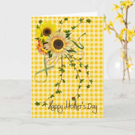 Het Boeket van de zonnebloem Kaart (Gele Bloem)