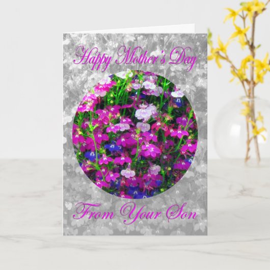 Het Boeket van het moederdag van Zoon Kaart (Gele Bloem)