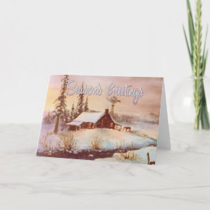 HET BOERDERIJ & DE RUITERS VAN DE WINTER DOOR FEESTDAGEN KAART