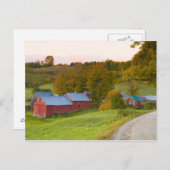 Het Boerderij Jenne in Woodstock, Vermont. Herfst. Briefkaart (Voorkant / Achterkant)