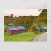 Het Boerderij Jenne in Woodstock, Vermont. Herfst. Briefkaart (Voorkant)