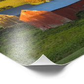 Het Boerderij Jenne in Woodstock, Vermont. Herfst. Foto Afdruk (Hoek)