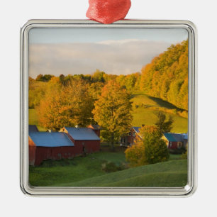 Het Boerderij Jenne in Woodstock, Vermont. Herfst. Metalen Ornament
