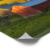 Het Boerderij Jenne in Woodstock, Vermont. Herfst. Poster (Hoek)