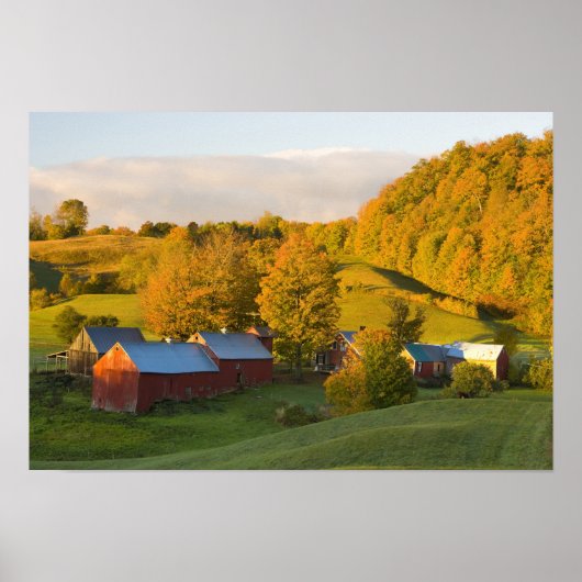 Het Boerderij Jenne in Woodstock, Vermont. Herfst. Poster (Voorkant)
