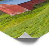 Het Boerderij Jenne in Woodstock, Vermont. Herfst. Poster (Hoek)