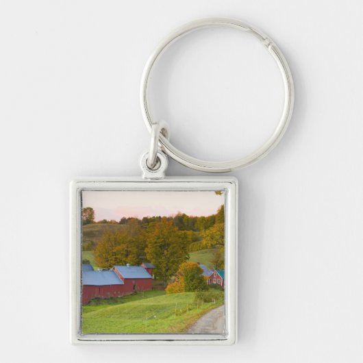 Het Boerderij Jenne in Woodstock, Vermont. Herfst. Sleutelhanger (Voorkant)