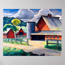 Het Boerderij Kenjiro Nomura 1934 Rustic Art Poster