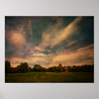 Het Boerderij lopen Poster