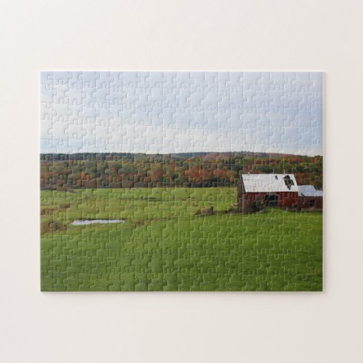 Het Boerderij van de herfst Legpuzzel (Horizontaal)