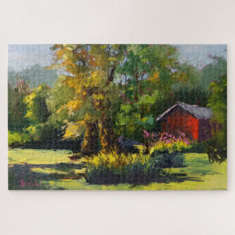 Het Boerderij van de pioneer Impressionistic het S Legpuzzel