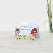 Het Boerderij van het boerenerf dankt u nota neemt Bedankkaart (Voorkant)