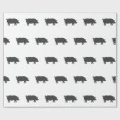 Het boerderij van het varken silhouet - kies achte cadeaupapier (Vlak)