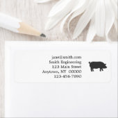 Het boerderij van het varken silhouet - kies achte etiket (Insitu)