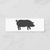 Het boerderij van het varken silhouet - kies achte mini visitekaartje (Achterkant)