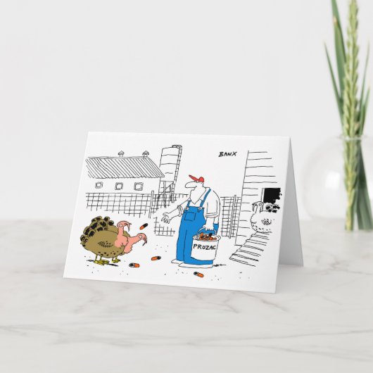 Het boerderijKerstkaart van Turkije Feestdagen Kaart (Voorkant)